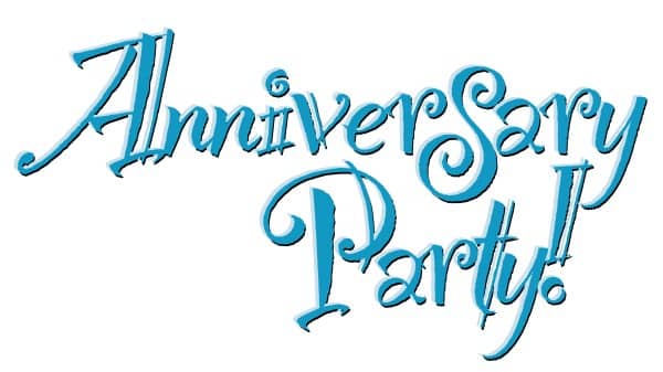 Blue Anniversary Party! Wordart