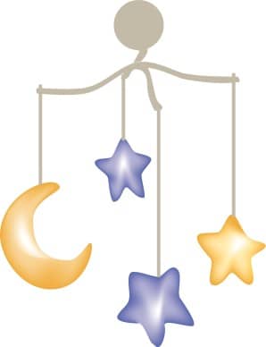 Moon and Stars Baby Mobile