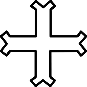 Outlined Cross Fourchee II