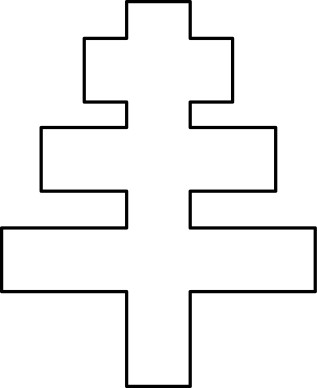 Papal Cross Outline