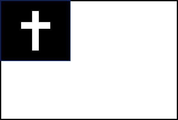 Black and White Christian Flag