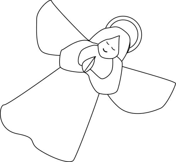 Outline of Angel Clipart