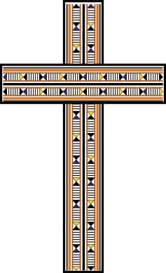 Contemporary Wood Inlay Cross