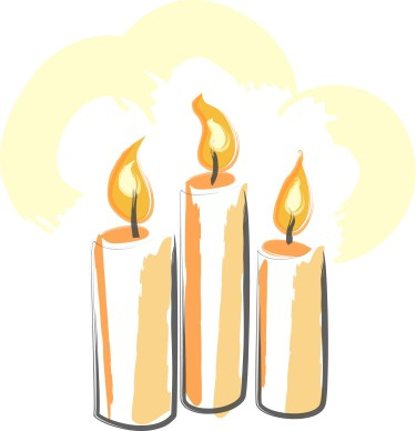 Trinity of Orange Candles