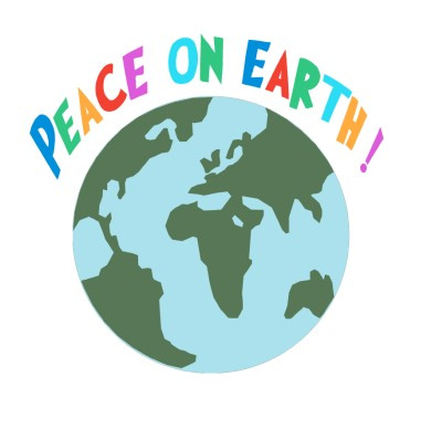 Colorful Peace on Earth with World