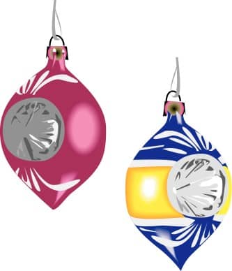 Pair of Glass Ornaments