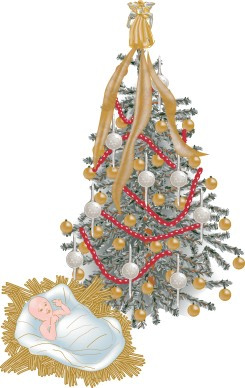Christmas Tree with Baby Jesus