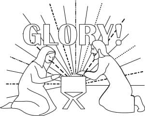 Glory Baby Jesus in Manger