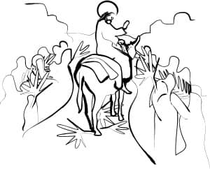 Jesus Riding on Palm Sunday
