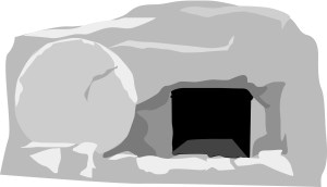 Open Gray Stone Tomb