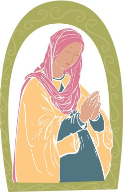 Praying Mary Pregnant with Child