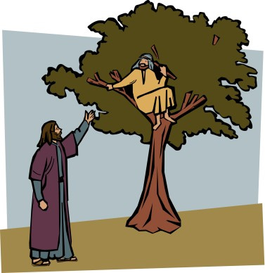 Jesus Invites Zacchaeus Down from the Tree