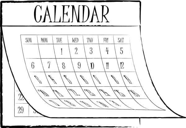 Simple Calendar Graphic