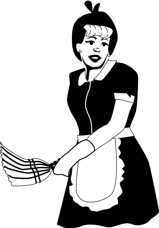 Old Fashioned Maid with Duster