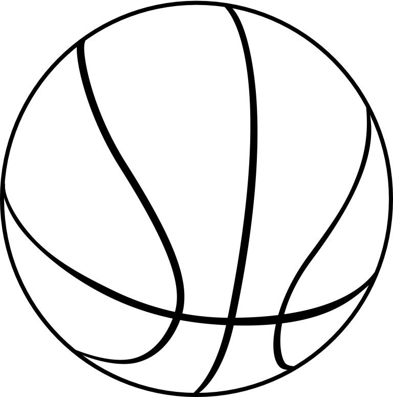 basketballs clipart black and white