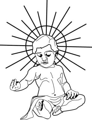 Line Drawn Baby Jesus