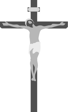 Gray Jesus on Cross Image