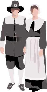 Symbolic pilgrim Couple