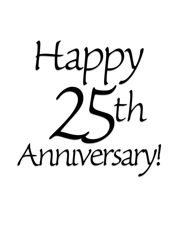Happy 25th Anniversary! Wordart