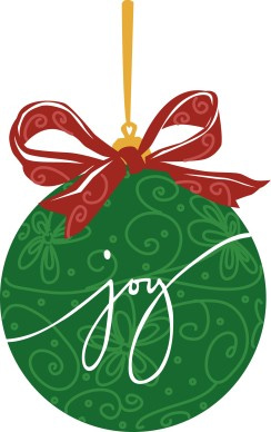 Green JOY ornament