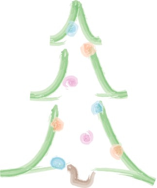 Fingerpainted Christmas Tree