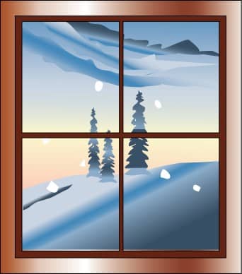 Winter Scene From Window