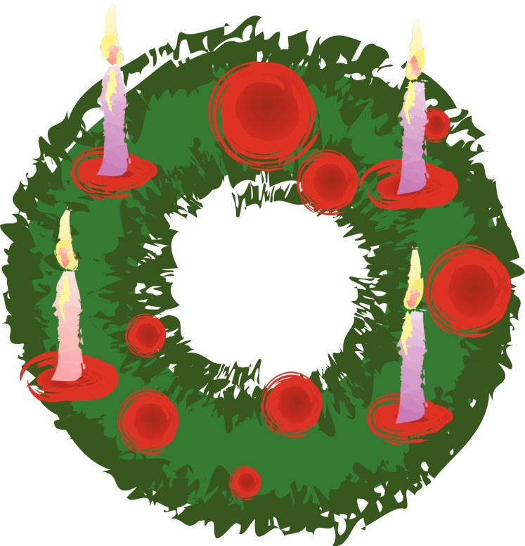Advent Wreath Christmas Religious Clipart