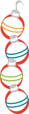Stack of Christmas Ornaments Clipart