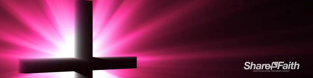 Radiant Cross Silhouette Triple Wide Motion Background