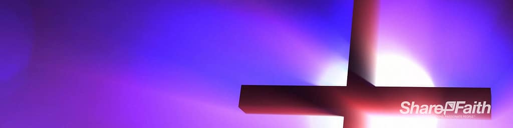 Backlit Cross Easter Multi Screen Video Background