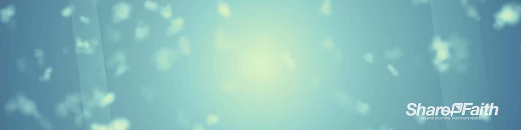 Blue Floating Particles Triple Wide Worship Loop