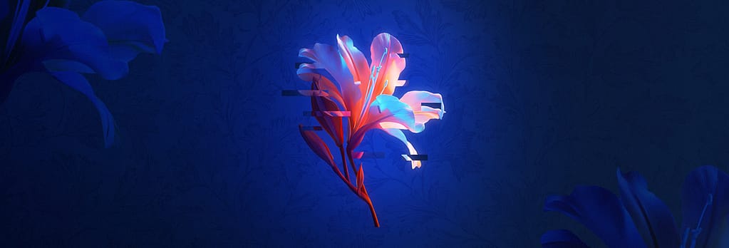 Flourish Neon Flower: Web Banner