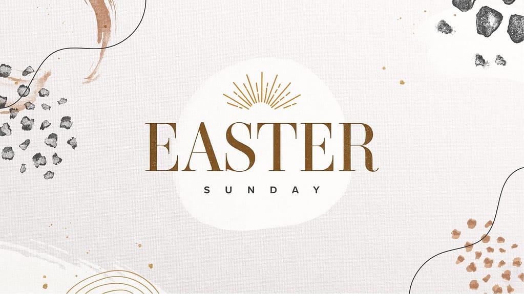 Easter Sunday Title Graphics Light Speckles