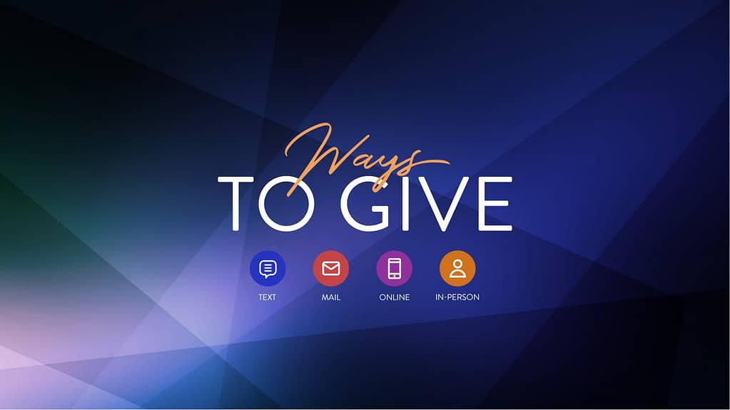 Ways To Give Abstract Church Announcement Pre Service Slides