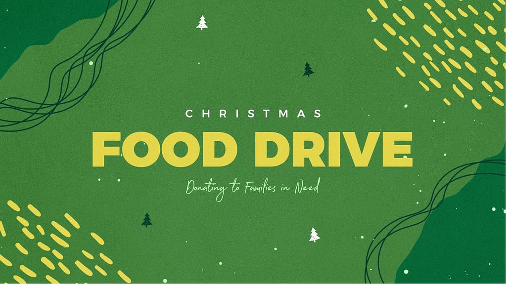 Christmas Food Drive Church Announcement Slide
