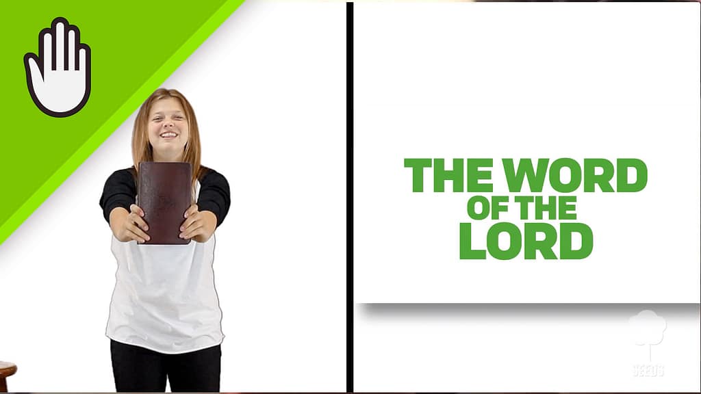 The Word of the Lord Kids Worship Video for Kids Hand Motions Split Screen