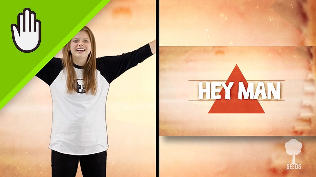 Hey Man Kids Worship Video for Kids Hand Motions Split Screen
