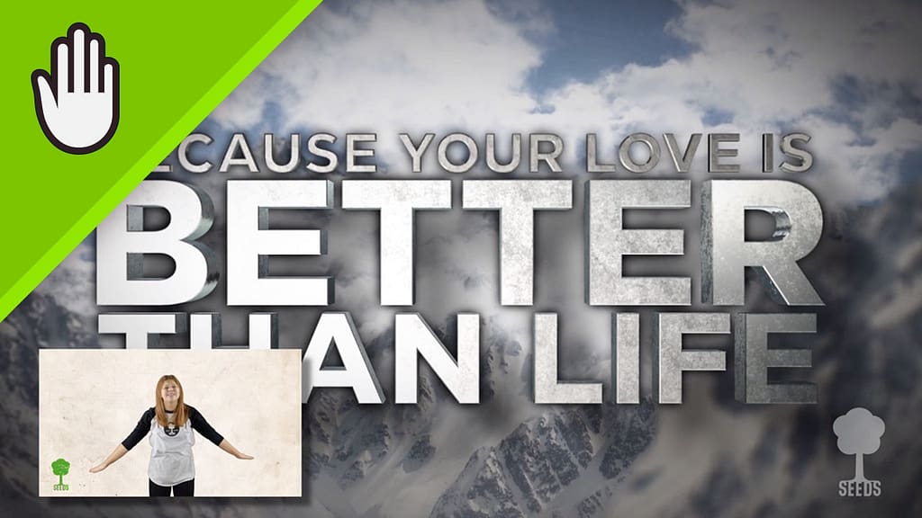 Better Than Life Kids Worship Video for Kids Hand Motions