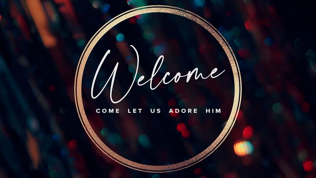 Holiday Christmas Bokeh Graphics Welcome