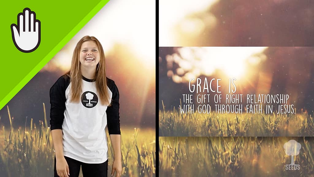 Grace Kids Worship Video for Kids Hand Motions Split Screen