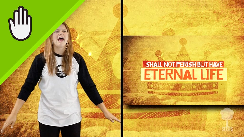 Eternal Life Kids Worship Video for Kids Hand Motions Split Screen