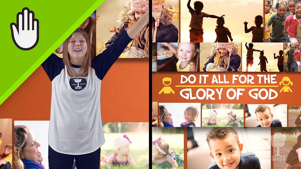 Whatever You Do Kids Worship Video for Kids Hand Motions Split Screen