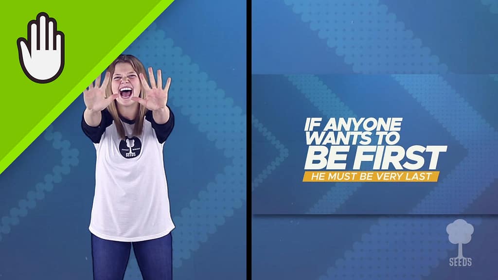 Servant Of All Kids Worship Video for Kids Hand Motions Split Screen