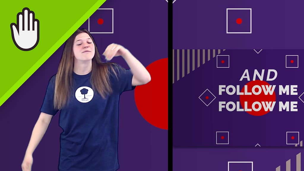 Follow Me Kids Worship Video Hand Motions Split Screen