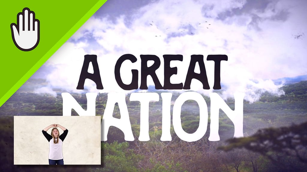 A Great Nation Kids Worship Video for Kids Hand Motions