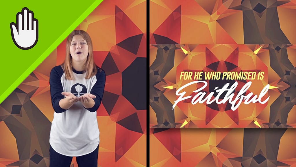 He Is Faithful Kids Worship Video for Kids Hand Motions Split Screen