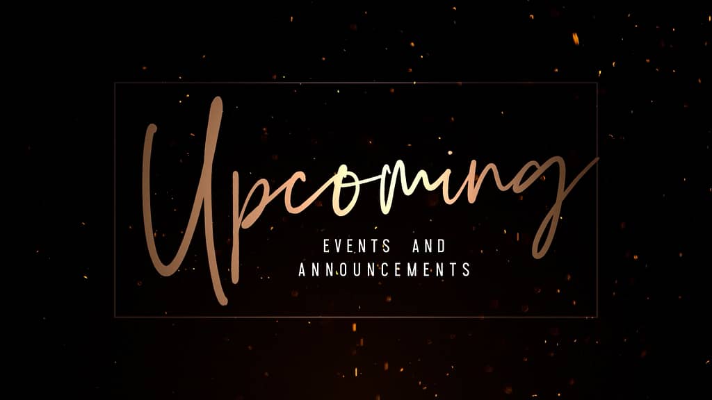Upcoming Events Ember Church Motion Graphic