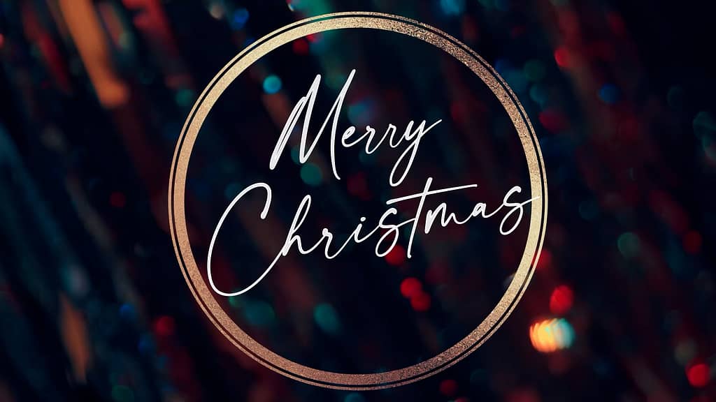 Holiday Christmas Bokeh Graphics Merry Christmas Title