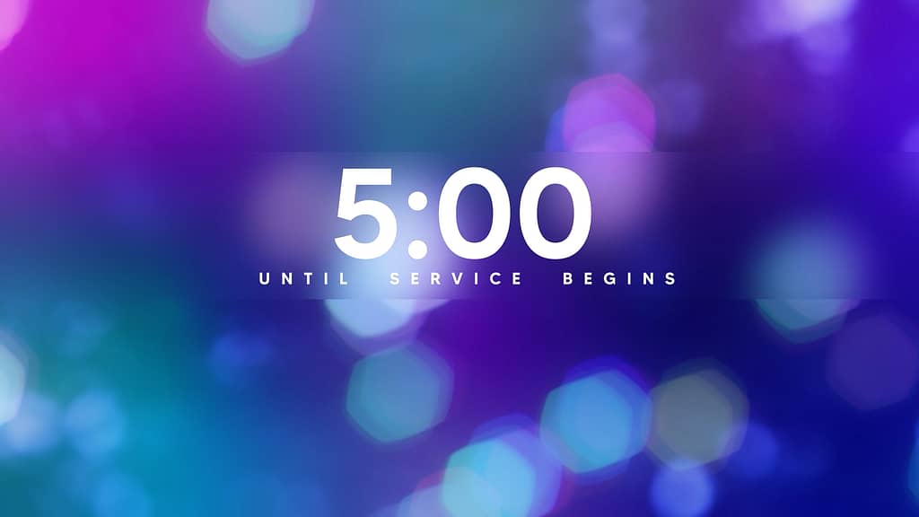 5min Countdown Bokeh Lights Motion Graphics