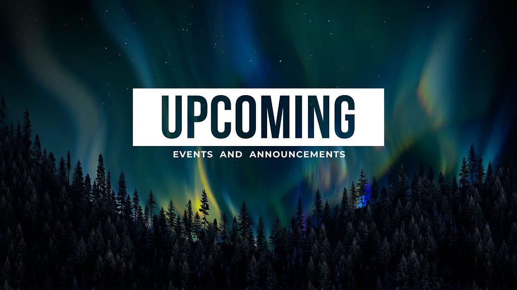 Announcements: Aurora Glow Motion Worship Video Loop